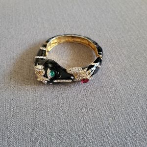 Jeweled horse cuff bracelet 1980s